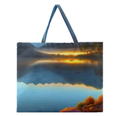 Gorgeous Lake Zipper Large Tote Bag by GardenOfOphir