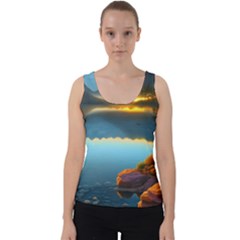 Gorgeous Lake Velvet Tank Top by GardenOfOphir