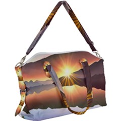 Majestic Lake Canvas Crossbody Bag by GardenOfOphir