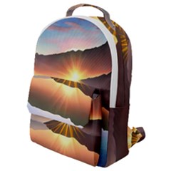 Majestic Lake Flap Pocket Backpack (small) by GardenOfOphir