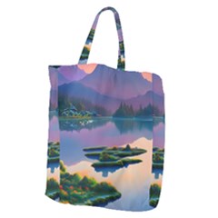 Astonishing Lake View Giant Grocery Tote by GardenOfOphir