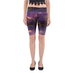 Colored Hues Sunset Yoga Cropped Leggings by GardenOfOphir