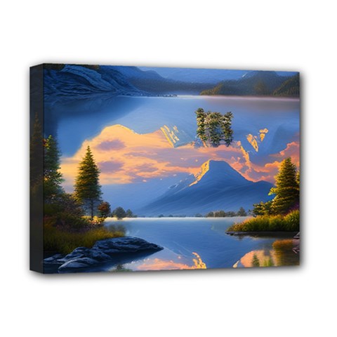 Beautiful Sunset Deluxe Canvas 16  X 12  (stretched)  by GardenOfOphir