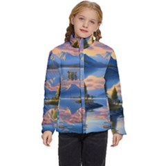 Beautiful Sunset Kids  Puffer Bubble Jacket Coat by GardenOfOphir