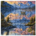 Beautiful Sunset Wooden Puzzle Square View1