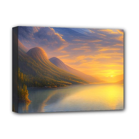 Benevolent Sunset Deluxe Canvas 16  X 12  (stretched)  by GardenOfOphir