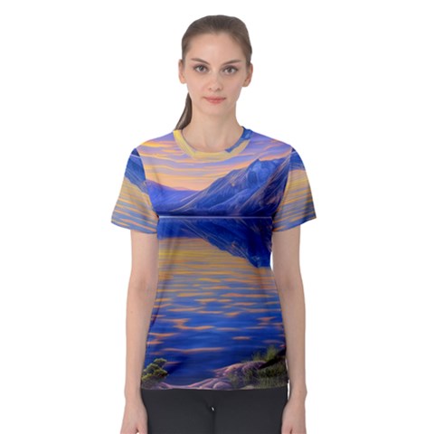 Dramatic Sunset Women s Sport Mesh Tee by GardenOfOphir