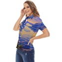 Dramatic Sunset Women s Short Sleeve Double Pocket Shirt View3