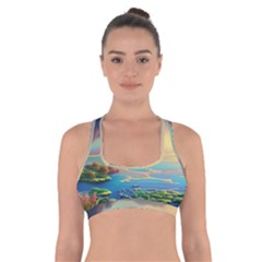 Exquisite Sunset Cross Back Sports Bra