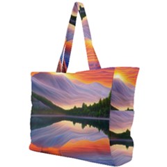 Flaming Sunset Simple Shoulder Bag by GardenOfOphir