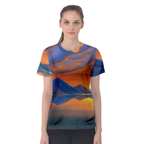 Glorious Sunset Women s Sport Mesh Tee by GardenOfOphir