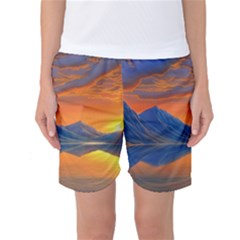 Glorious Sunset Women s Basketball Shorts by GardenOfOphir