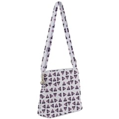 Happy Hound Funny Cute Gog Pattern Zipper Messenger Bag by dflcprintsclothing