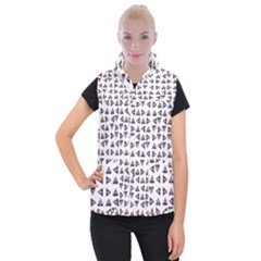 Happy Hound Funny Cute Gog Pattern Women s Button Up Vest by dflcprintsclothing