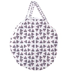 Happy Hound Funny Cute Gog Pattern Giant Round Zipper Tote by dflcprintsclothing