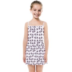 Happy Hound Funny Cute Gog Pattern Kids  Summer Sun Dress by dflcprintsclothing
