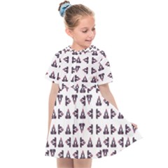 Happy Hound Funny Cute Gog Pattern Kids  Sailor Dress by dflcprintsclothing