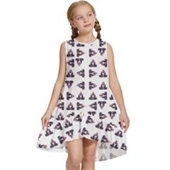 Happy Hound Funny Cute Gog Pattern Kids  Frill Swing Dress by dflcprintsclothing