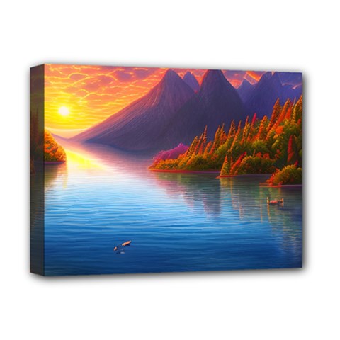 Immaculate Sunset Deluxe Canvas 16  X 12  (stretched)  by GardenOfOphir