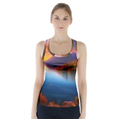 Immaculate Sunset Racer Back Sports Top by GardenOfOphir