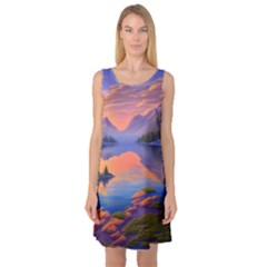 Loveliest Sunset Sleeveless Satin Nightdress by GardenOfOphir