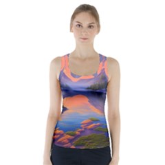 Loveliest Sunset Racer Back Sports Top by GardenOfOphir