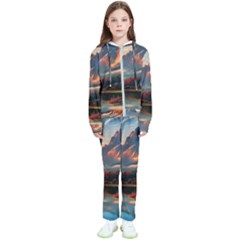 Opulent Sunset Kids  Tracksuit by GardenOfOphir