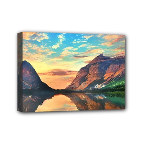 Portentous Sunset Mini Canvas 7  X 5  (stretched) by GardenOfOphir