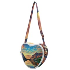 Portentous Sunset Heart Shoulder Bag