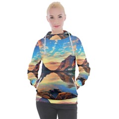 Portentous Sunset Women s Hooded Pullover by GardenOfOphir