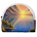Remarkable Lake Sunset Horseshoe Style Canvas Pouch View1