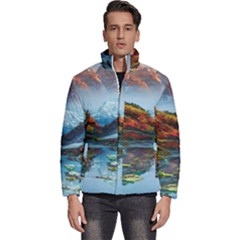 Breathtaking Landscape Scene Men s Puffer Bubble Jacket Coat by GardenOfOphir