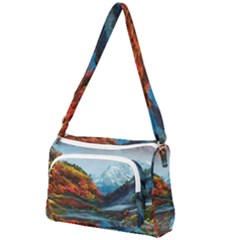 Breathtaking Landscape Scene Front Pocket Crossbody Bag by GardenOfOphir