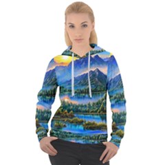 Stunning Sunset By The Lake Women s Overhead Hoodie by GardenOfOphir