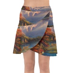 Summer Sunset Wrap Front Skirt by GardenOfOphir