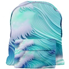 Stunning Pastel Blue Ocean Waves Giant Full Print Backpack