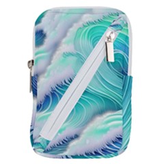 Stunning Pastel Blue Ocean Waves Belt Pouch Bag (Large)