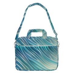 Pastel Ocean Waves Macbook Pro 16  Shoulder Laptop Bag by GardenOfOphir