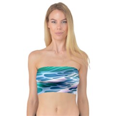 Shore Blue Ocean Waves Bandeau Top by GardenOfOphir