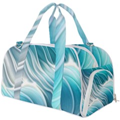 Pastel Blue Ocean Waves Iii Burner Gym Duffel Bag by GardenOfOphir