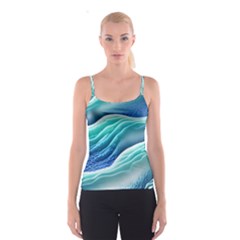 Pastel Beach Wave I Spaghetti Strap Top by GardenOfOphir