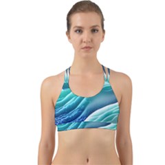 Pastel Beach Wave I Back Web Sports Bra by GardenOfOphir