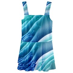 Pastel Beach Wave I Kids  Layered Skirt Swimsuit by GardenOfOphir