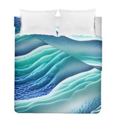Pastel Beach Wave I Duvet Cover Double Side (full/ Double Size) by GardenOfOphir