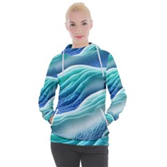 Pastel Beach Wave I Women s Hooded Pullover