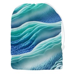 Pastel Beach Wave I Drawstring Pouch (3xl) by GardenOfOphir