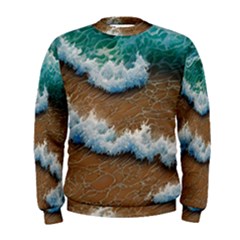 Abstract Waves Summertime On The Sea Men s Sweatshirt by GardenOfOphir
