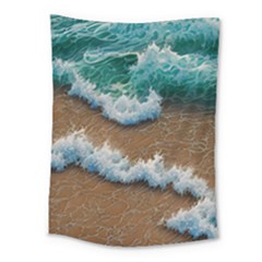 Abstract Waves Summertime On The Sea Medium Tapestry by GardenOfOphir