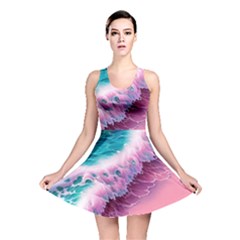 Summer Waves In Pink Ii Reversible Skater Dress by GardenOfOphir