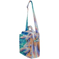 Waves At The Ocean s Edge Crossbody Day Bag by GardenOfOphir